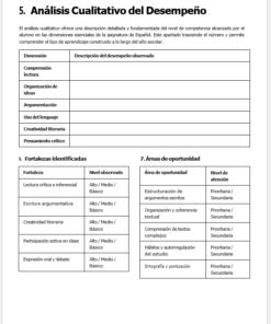 Una tabla en español titulada 