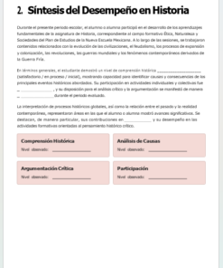 Una rúbrica titulada 