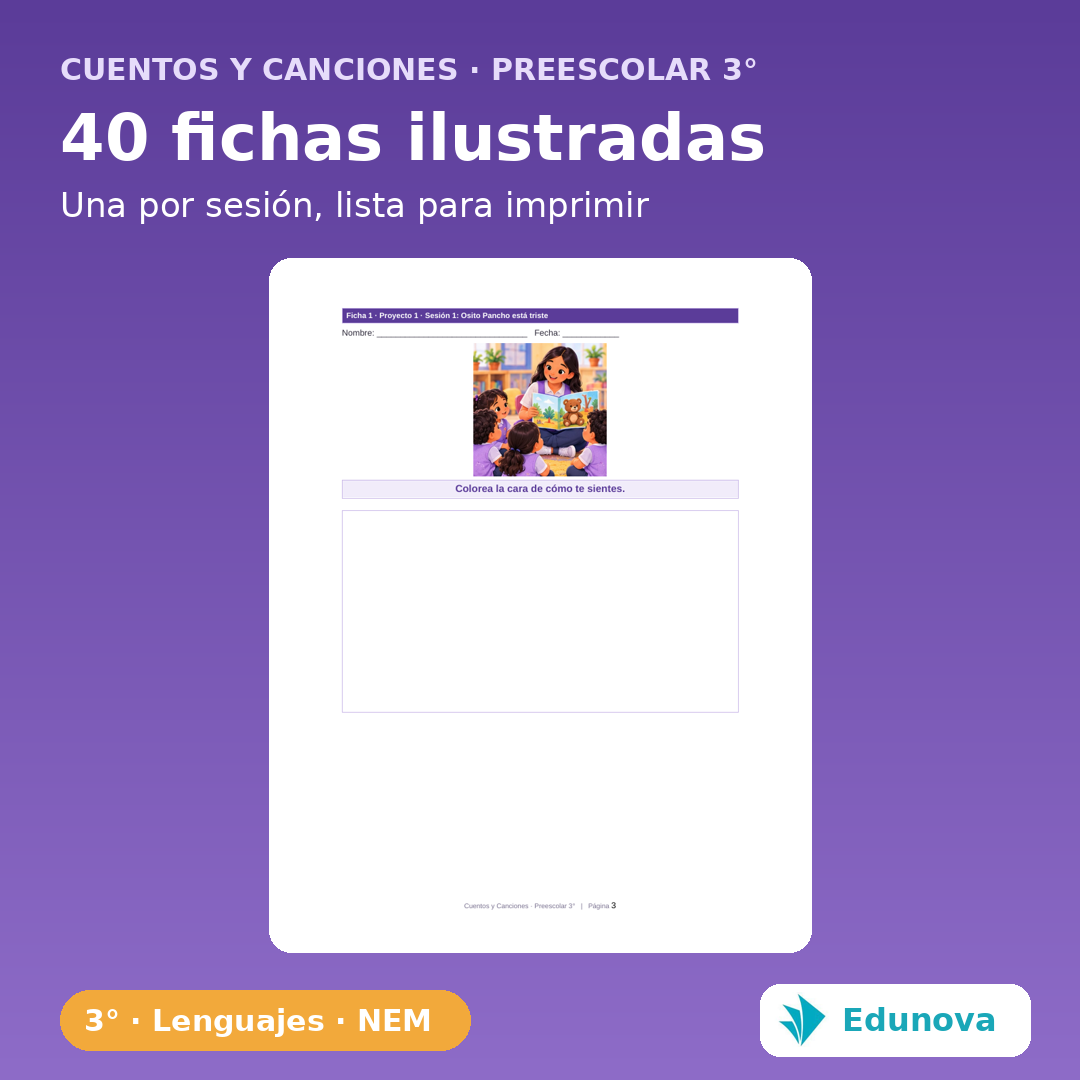 Cuentos y Canciones · Preescolar 3° | 10 Proyectos NEM Fase 2 · Lenguajes · 30 PDA 6 Cuentos y Canciones · Preescolar 3° | 10 Proyectos NEM Fase 2 · Lenguajes · 30 PDA - Imagen 6