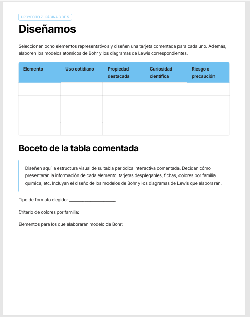 Cuadernillo de Proyectos STEAM Química 3.º de Secundaria | NEM 2026-2027 | PDF + Word Editable 7 Cuadernillo de Proyectos STEAM Química 3.º de Secundaria | NEM 2026-2027 | PDF + Word Editable - Image 7