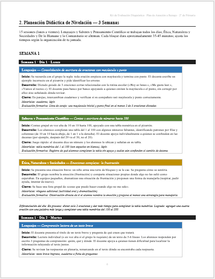 Kit de Evaluación Diagnóstica NEM 2° de Primaria 2026-2027 | 4 Herramientas para Evaluar y Atender el Rezago | Word y Excel Editable 7 Kit de Evaluación Diagnóstica NEM 2° de Primaria 2026-2027 | 4 Herramientas para Evaluar y Atender el Rezago | Word y Excel Editable - Image 7
