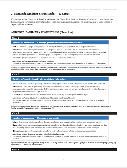 Kit de Evaluación Diagnóstica NEM Inglés 1° de Secundaria 2026-2027 | 4 Herramientas para Evaluar y Atender el Rezago | Word y Excel Editable 7 Kit de Evaluación Diagnóstica NEM Inglés 1° de Secundaria 2026-2027 | 4 Herramientas para Evaluar y Atender el Rezago | Word y Excel Editable - Image 7