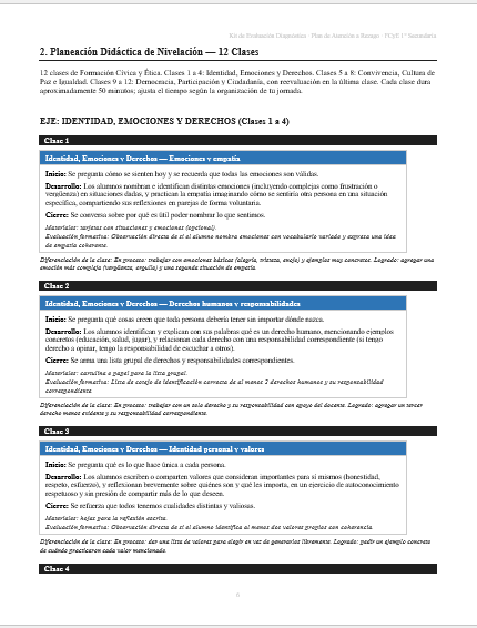 Kit de Evaluación Diagnóstica NEM Formación Cívica y Ética 1° de Secundaria 2026-2027 | 4 Herramientas para Evaluar y Atender el Rezago | Word y Excel Editable 7 Kit de Evaluación Diagnóstica NEM Formación Cívica y Ética 1° de Secundaria 2026-2027 | 4 Herramientas para Evaluar y Atender el Rezago | Word y Excel Editable - Image 7