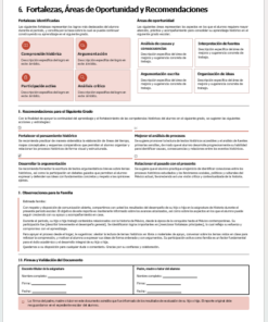 Una sección del documento en español titulada 