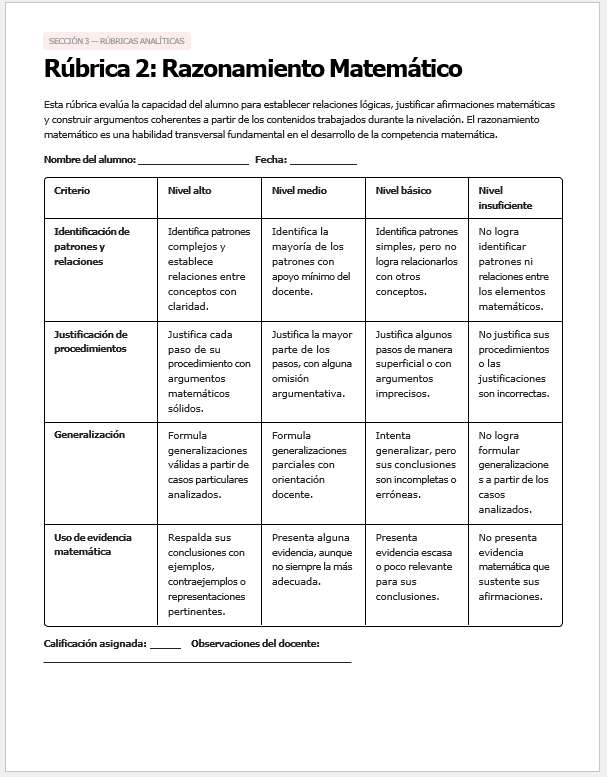 Evaluación Diagnóstica y Nivelación – Matemáticas 2° Secundaria | NEM 2026-2027 | Examen, Planeación, Actividades y Presentación Editable 7 Evaluación Diagnóstica y Nivelación – Matemáticas 2° Secundaria | NEM 2026-2027 | Examen, Planeación, Actividades y Presentación Editable - Image 7