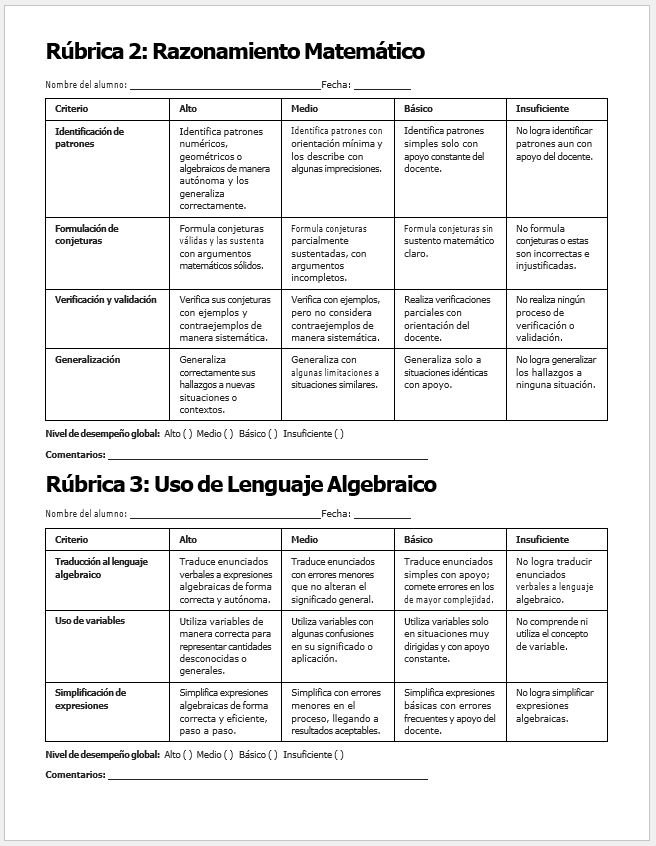 Evaluación Diagnóstica y Nivelación – Matemáticas 3° Secundaria | NEM 2026-2027 | Examen, Planeación, Actividades y Presentación Editable 7 Evaluación Diagnóstica y Nivelación – Matemáticas 3° Secundaria | NEM 2026-2027 | Examen, Planeación, Actividades y Presentación Editable - Image 7