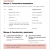 Documento de evaluación diagnóstica con seis ejercicios matemáticos y dos preguntas de reflexión socioemocional.