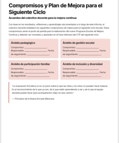 Informe de Evaluación Institucional y Rendición de Cuentas Preescolar Ciclo 2025-2026 NEM | Basado en Programa Analítico y PEMC – Word Editable 15 Imagen 7 37