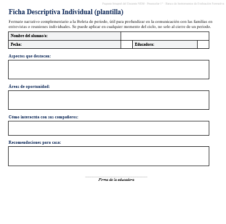 Paquete Integral del Docente NEM Preescolar 1° | Planeaciones, Evaluación y Seguimiento | Word y Excel Editables 9 Paquete Integral del Docente NEM Preescolar 1° | Planeaciones, Evaluación y Seguimiento | Word y Excel Editables - Image 9