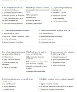Una lista de preguntas tipo test titulada 