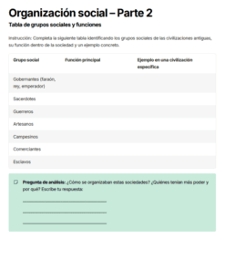 Tabla titulada 