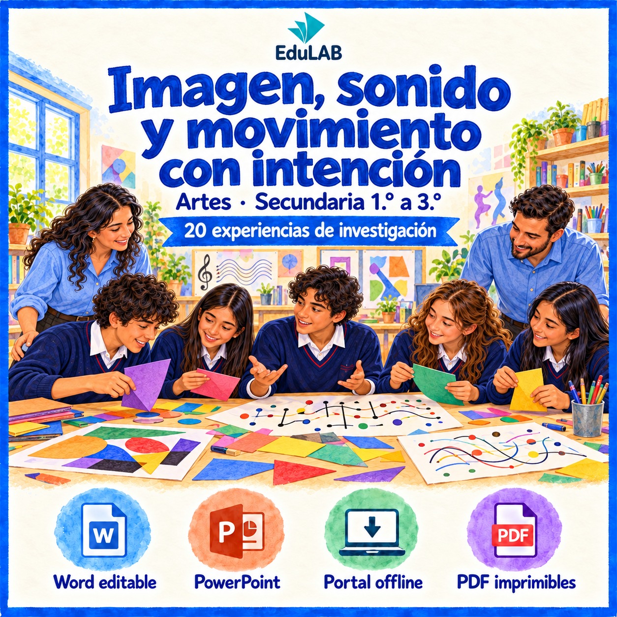 Imagen, sonido y movimiento con intención | Artes de 1.º a 3.º de secundaria | 20 experiencias y 49 recursos 1 Imagen, sonido y movimiento con intención | Artes de 1.º a 3.º de secundaria | 20 experiencias y 49 recursos