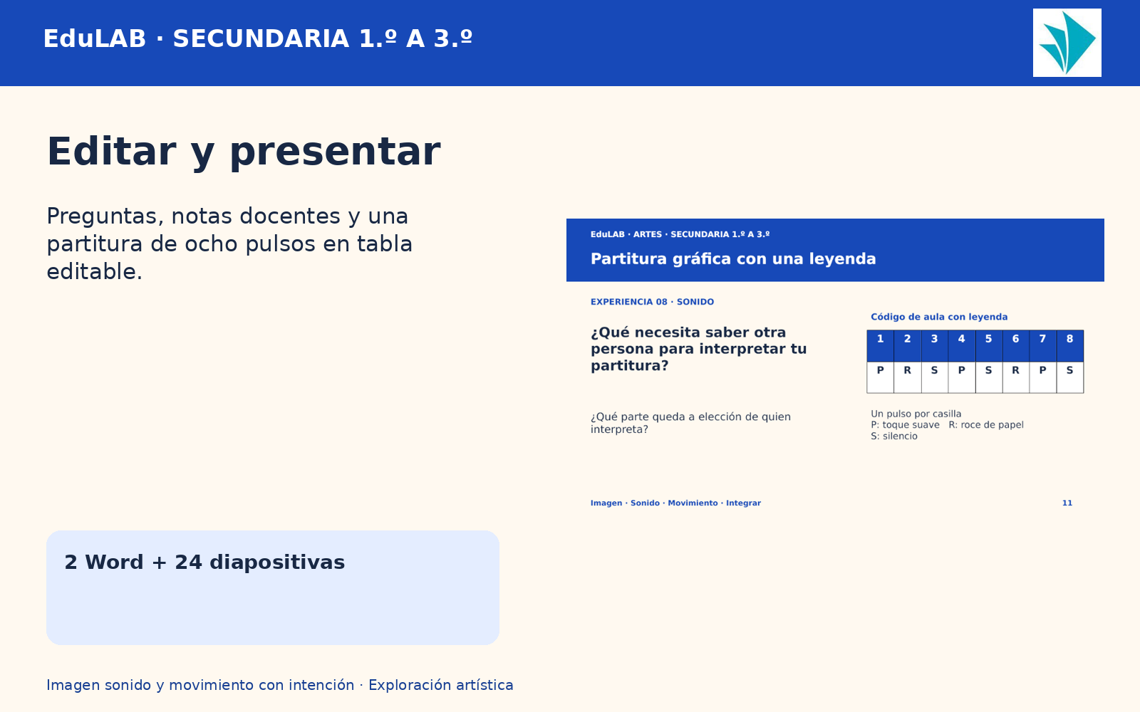 Imagen, sonido y movimiento con intención | Artes de 1.º a 3.º de secundaria | 20 experiencias y 49 recursos 5 Imagen, sonido y movimiento con intención | Artes de 1.º a 3.º de secundaria | 20 experiencias y 49 recursos - Imagen 5