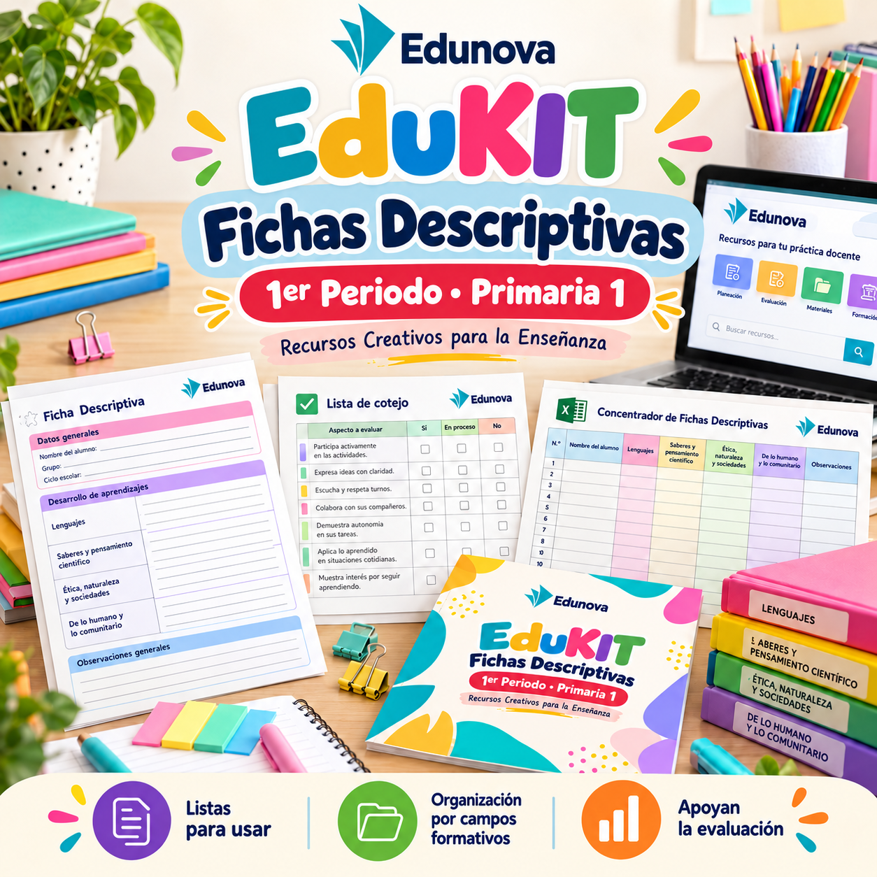 EduKIT Fichas Descriptivas 1er Periodo · 1° Primaria | Evaluación Formativa 1 EduKIT Fichas Descriptivas 1er Periodo · 1° Primaria | Evaluación Formativa