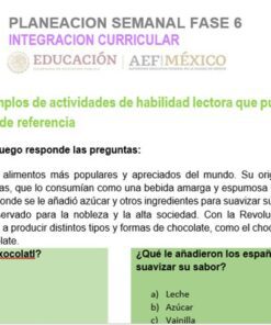 Un documento educativo titulado 