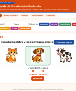 EduKIT Flash Cards de Vocabulario Ilustrado para Primaria | 32 Palabras, 72 Tarjetas y Portal con Audio 8 Imagen 1 34