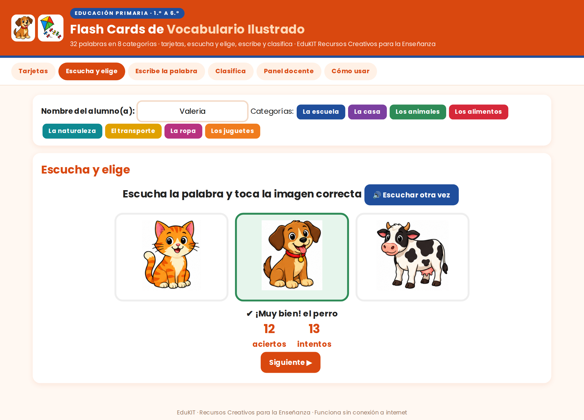 EduKIT Flash Cards de Vocabulario Ilustrado para Primaria | 32 Palabras, 72 Tarjetas y Portal con Audio 2 EduKIT Flash Cards de Vocabulario Ilustrado para Primaria | 32 Palabras, 72 Tarjetas y Portal con Audio - Imagen 2