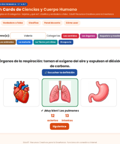 EduKIT Flash Cards de Ciencias y Cuerpo Humano para Primaria | 32 Conceptos, 72 Tarjetas y Portal Interactivo 8 Imagen 1 36
