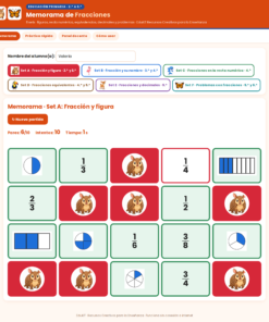 EduKIT Memorama de Fracciones para Primaria | 120 Tarjetas, 6 Sets y Portal Digital con Audio 8 Imagen 1 44