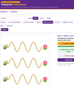 EduKIT Trazos de Preescritura para Preescolar | 60 Fichas, 3 Niveles, 12 Laberintos y Portal para Trazar 8 Imagen 1 46