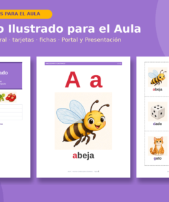 Abecedario Ilustrado para Preescolar y Primaria | 27 Carteles, 86 Tarjetas, 27 Fichas y 6 Juegos de Sonido Inicial 8 Imagen 1 67