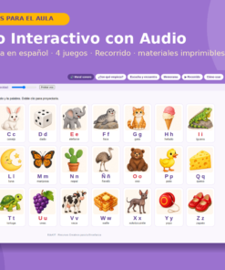 Abecedario Interactivo con Audio para Preescolar y Primaria | 27 Letras con Voz, Juegos Educativos y Portal Interactivo 8 Imagen 1 68