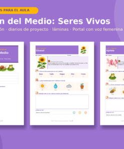 Exploración del Medio: Seres Vivos para Preescolar | 16 Fichas de Observación, 18 Tarjetas, 3 Juegos y Portal con Voz 8 Imagen 1 69