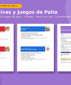 Pausas Activas y Juegos de Patio para Preescolar | 32 Tarjetas, 24 Juegos, Rutinas y Portal Interactivo 8 Imagen 1 72