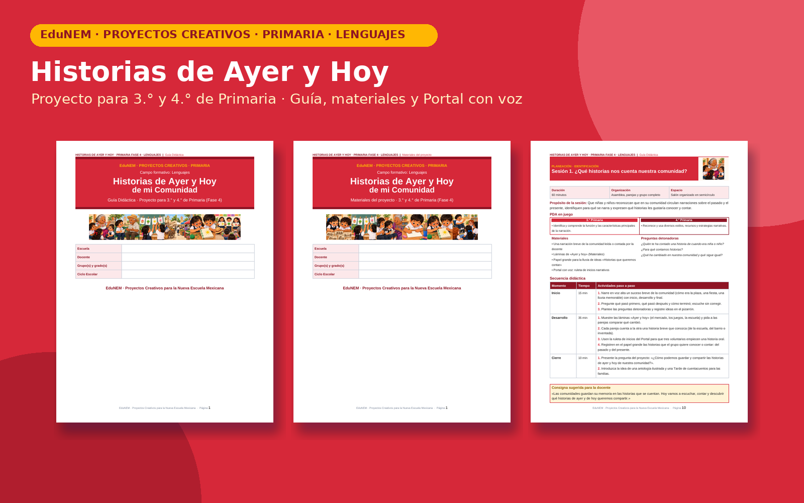 Historias de Ayer y Hoy de mi Comunidad | EduNEM Primaria 3.º y 4.º | Narración de sucesos en 10 sesiones 2 Historias de Ayer y Hoy de mi Comunidad | EduNEM Primaria 3.º y 4.º | Narración de sucesos en 10 sesiones - Imagen 2