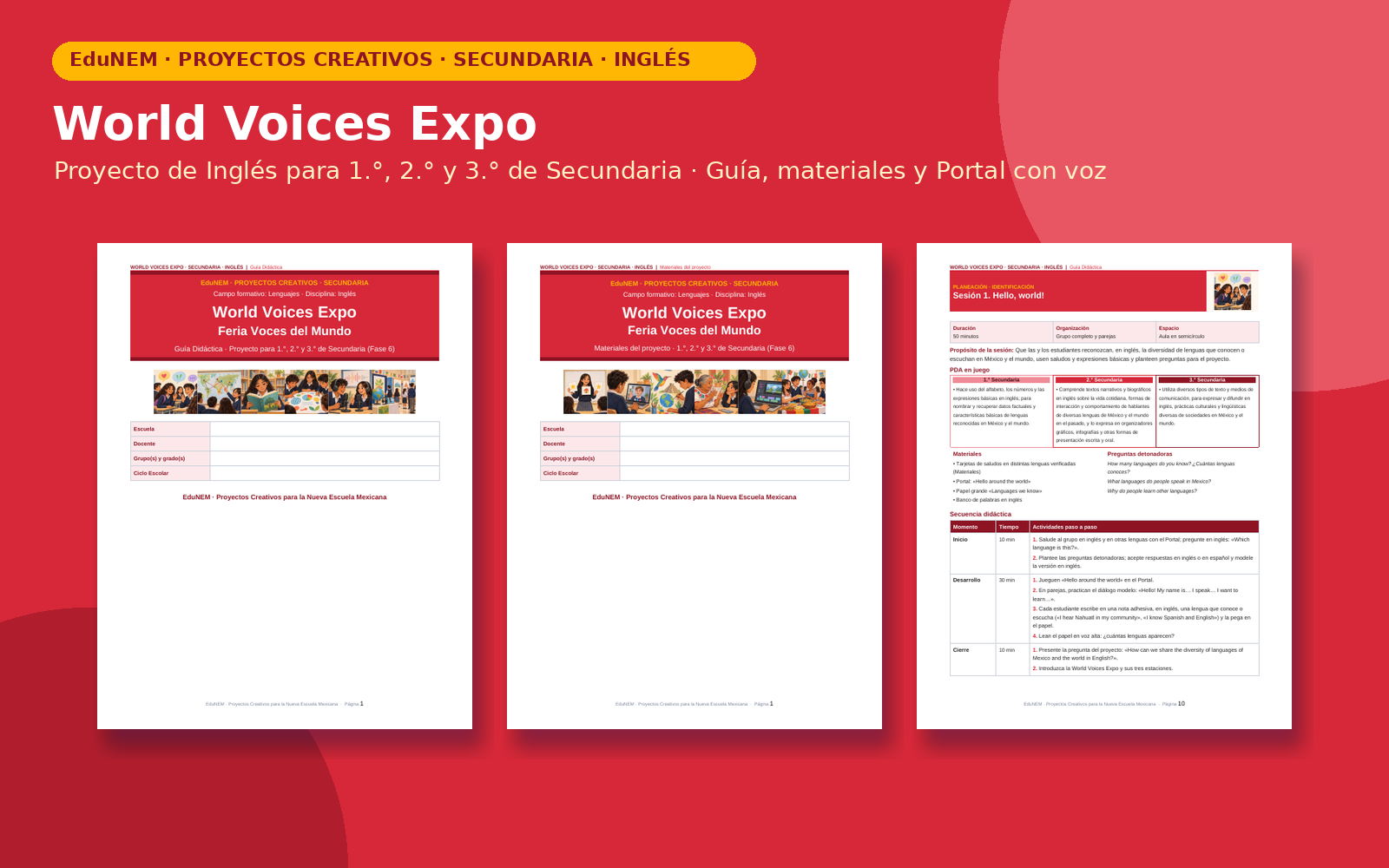 World Voices Expo | EduNEM Inglés Secundaria 1.º a 3.º | Diversidad lingüística en 10 sesiones 2 World Voices Expo | EduNEM Inglés Secundaria 1.º a 3.º | Diversidad lingüística en 10 sesiones - Imagen 2