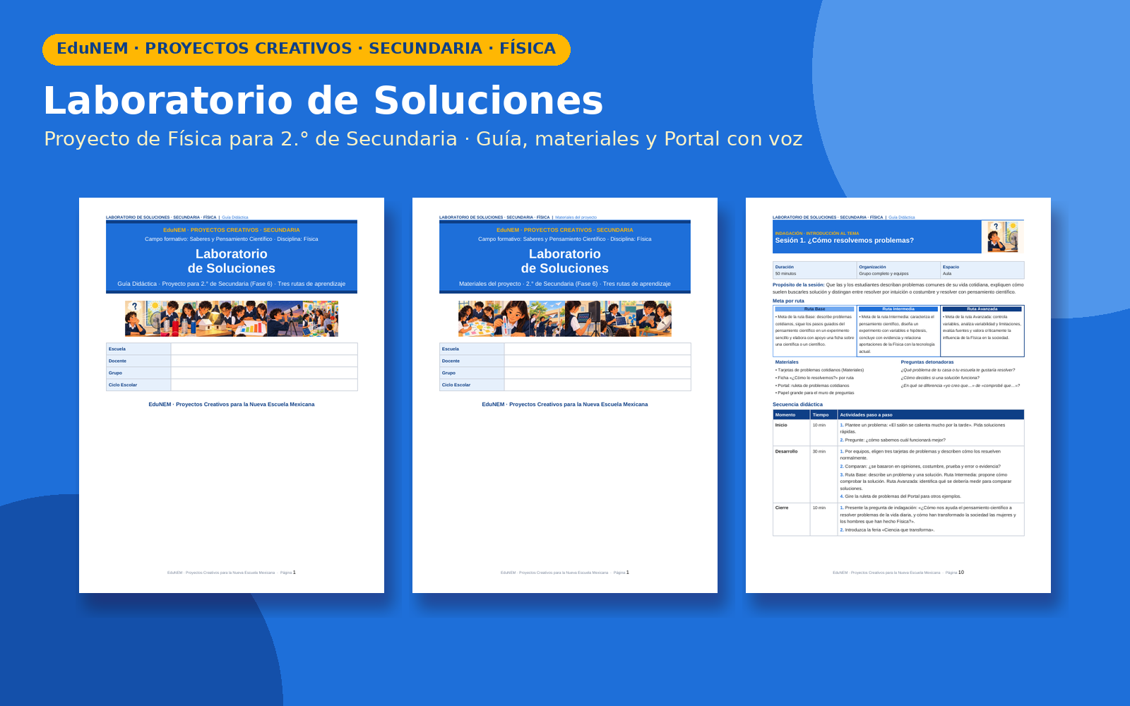 Laboratorio de Soluciones | EduNEM Física Secundaria 2.º | 10 sesiones y 3 rutas de aprendizaje 2 Laboratorio de Soluciones | EduNEM Física Secundaria 2.º | 10 sesiones y 3 rutas de aprendizaje - Imagen 2