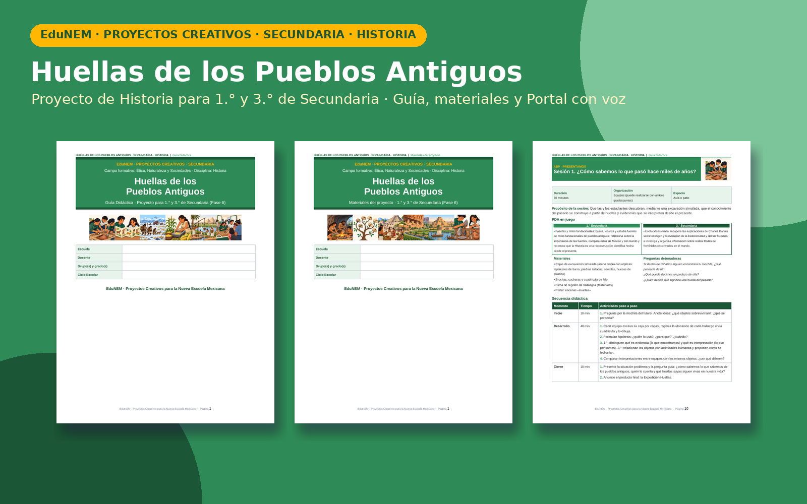 Huellas de los Pueblos Antiguos | EduNEM Historia Secundaria 1.º y 3.º | 10 sesiones y 10 fichas 2 Huellas de los Pueblos Antiguos | EduNEM Historia Secundaria 1.º y 3.º | 10 sesiones y 10 fichas - Imagen 2