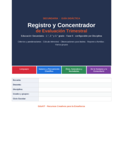 EduKIT Evaluación Trimestral Secundaria | Fase 6 NEM 8 Imagen 1 9