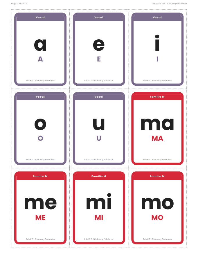 EduKIT Flash Cards de Sílabas y Palabras para Primaria | 92 Tarjetas, 8 Juegos y Portal con Audio 3 EduKIT Flash Cards de Sílabas y Palabras para Primaria | 92 Tarjetas, 8 Juegos y Portal con Audio - Imagen 3