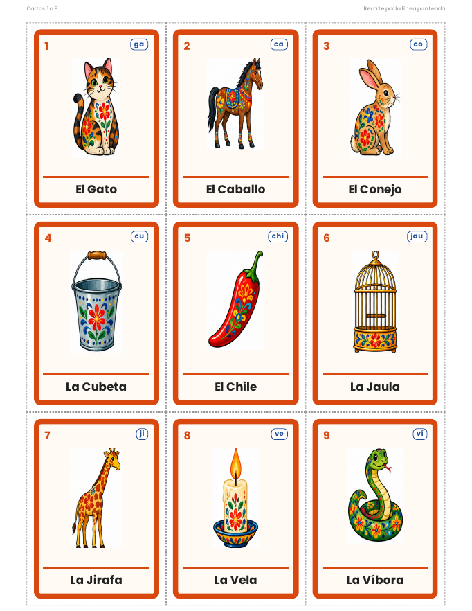 EduKIT Lotería de Sílabas para Primaria | 32 Cartas, 20 Tableros y Portal Interactivo 3 EduKIT Lotería de Sílabas para Primaria | 32 Cartas, 20 Tableros y Portal Interactivo - Imagen 3