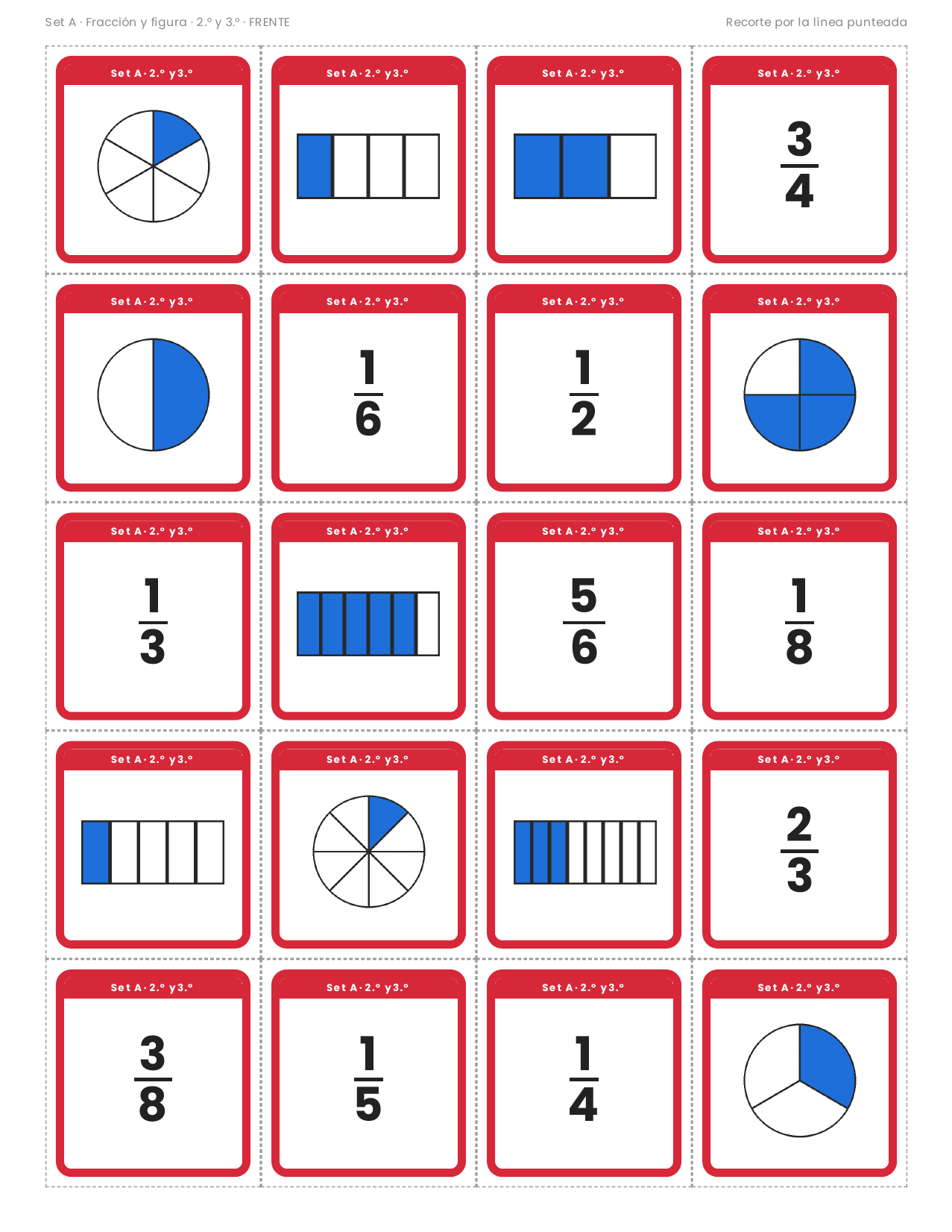 EduKIT Memorama de Fracciones para Primaria | 120 Tarjetas, 6 Sets y Portal Digital con Audio 3 EduKIT Memorama de Fracciones para Primaria | 120 Tarjetas, 6 Sets y Portal Digital con Audio - Imagen 3