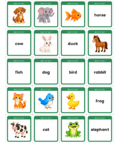 EduKIT Memorama de Inglés Básico para Primaria | 120 Tarjetas, 6 Sets y Portal con Audio en Inglés 9 Imagen 2 45
