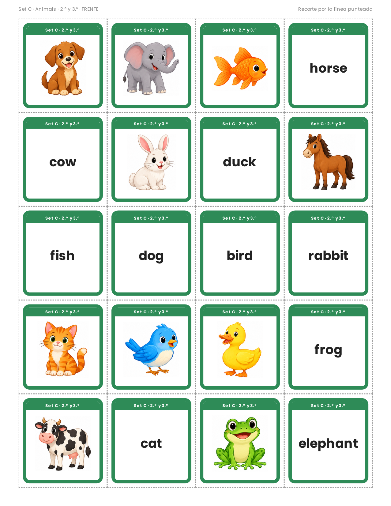 EduKIT Memorama de Inglés Básico para Primaria | 120 Tarjetas, 6 Sets y Portal con Audio en Inglés 3 EduKIT Memorama de Inglés Básico para Primaria | 120 Tarjetas, 6 Sets y Portal con Audio en Inglés - Imagen 3