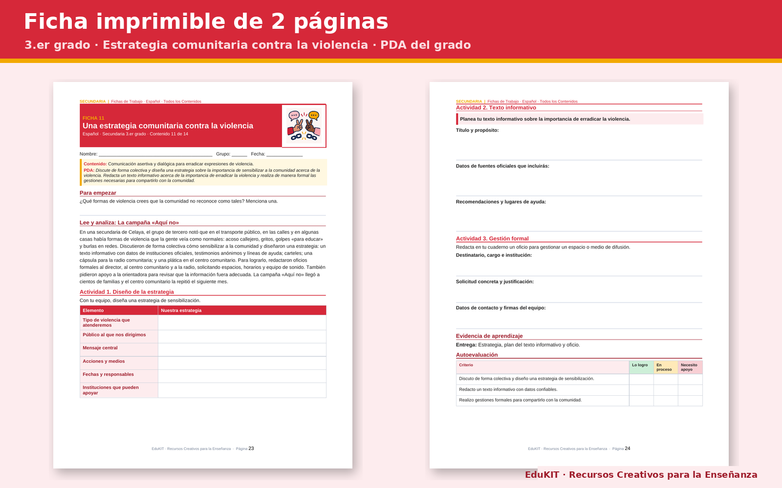 Fichas de Trabajo de Español para Secundaria 1.°, 2.° y 3.° | 42 Fichas y los 14 Contenidos 3 Fichas de Trabajo de Español para Secundaria 1.°, 2.° y 3.° | 42 Fichas y los 14 Contenidos - Imagen 3