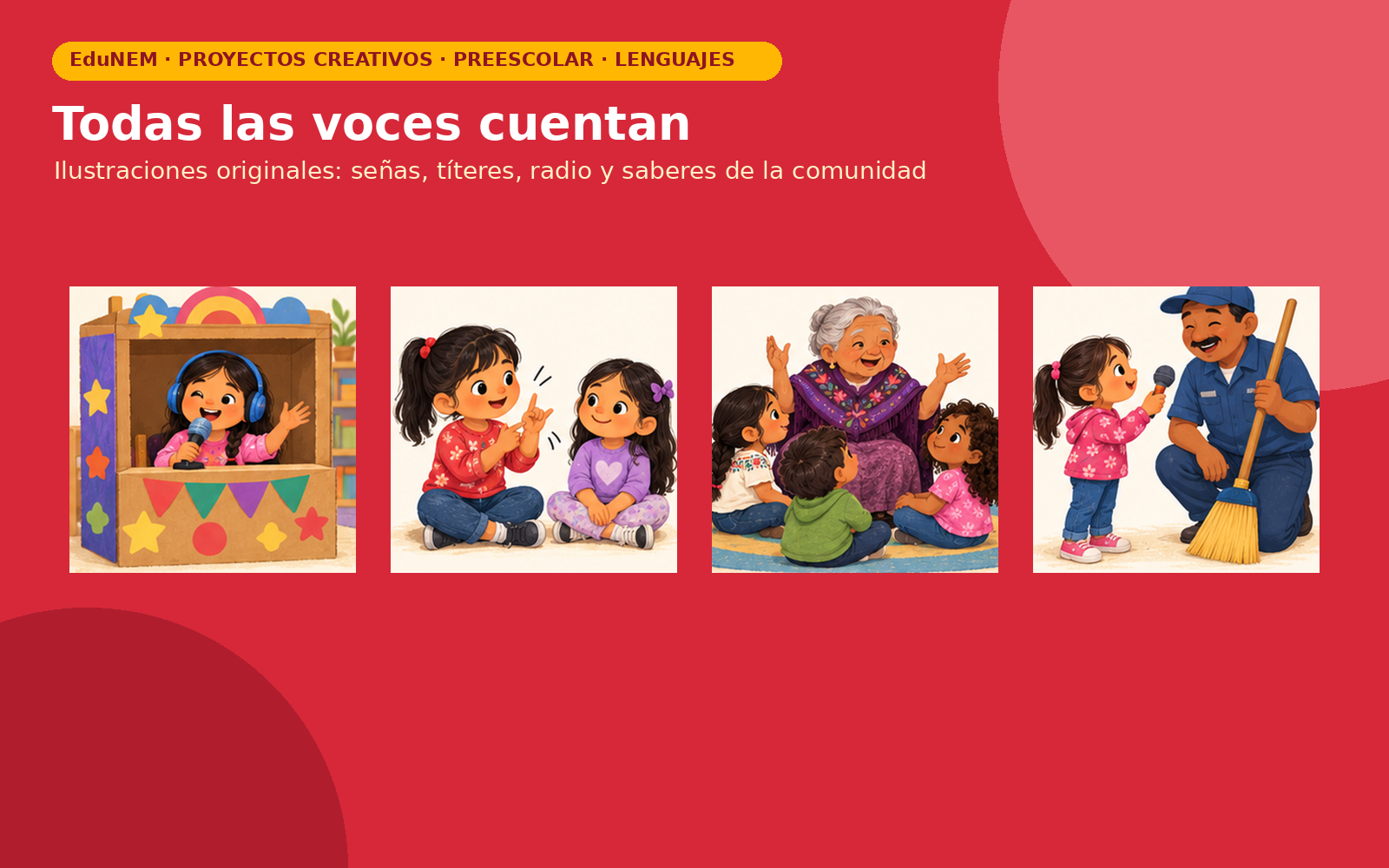 La Radio de las Voces de mi Comunidad | EduNEM Preescolar 1.º a 3.º | Proyecto de Lenguajes en 10 sesiones 3 La Radio de las Voces de mi Comunidad | EduNEM Preescolar 1.º a 3.º | Proyecto de Lenguajes en 10 sesiones - Imagen 3