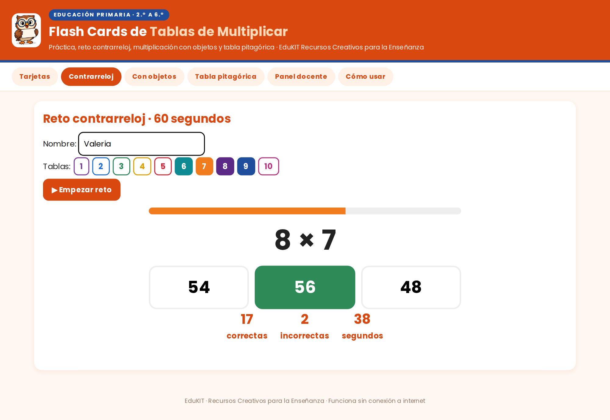 EduKIT Flash Cards de Tablas de Multiplicar para Primaria | 135 Tarjetas, 8 Juegos y Portal Interactivo 4 EduKIT Flash Cards de Tablas de Multiplicar para Primaria | 135 Tarjetas, 8 Juegos y Portal Interactivo - Imagen 4