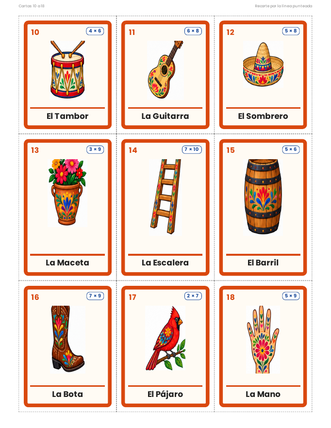 EduKIT Lotería de Multiplicaciones para Primaria | 32 Cartas, 20 Tableros y Cantor Digital 4 EduKIT Lotería de Multiplicaciones para Primaria | 32 Cartas, 20 Tableros y Cantor Digital - Imagen 4