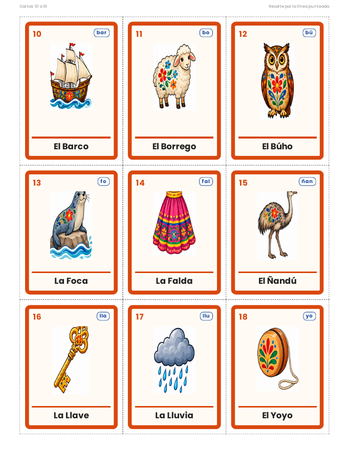 EduKIT Lotería de Sílabas para Primaria | 32 Cartas, 20 Tableros y Portal Interactivo 4 EduKIT Lotería de Sílabas para Primaria | 32 Cartas, 20 Tableros y Portal Interactivo - Imagen 4