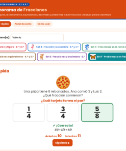 EduKIT Memorama de Fracciones para Primaria | 120 Tarjetas, 6 Sets y Portal Digital con Audio 10 Imagen 3 44
