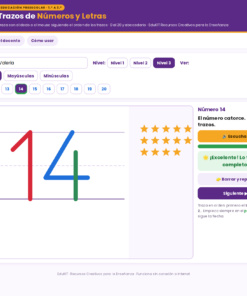 EduKIT Trazos de Números y Letras para Preescolar | 54 Fichas, 48 Tarjetas y Portal Interactivo para Trazar 10 Imagen 3 47
