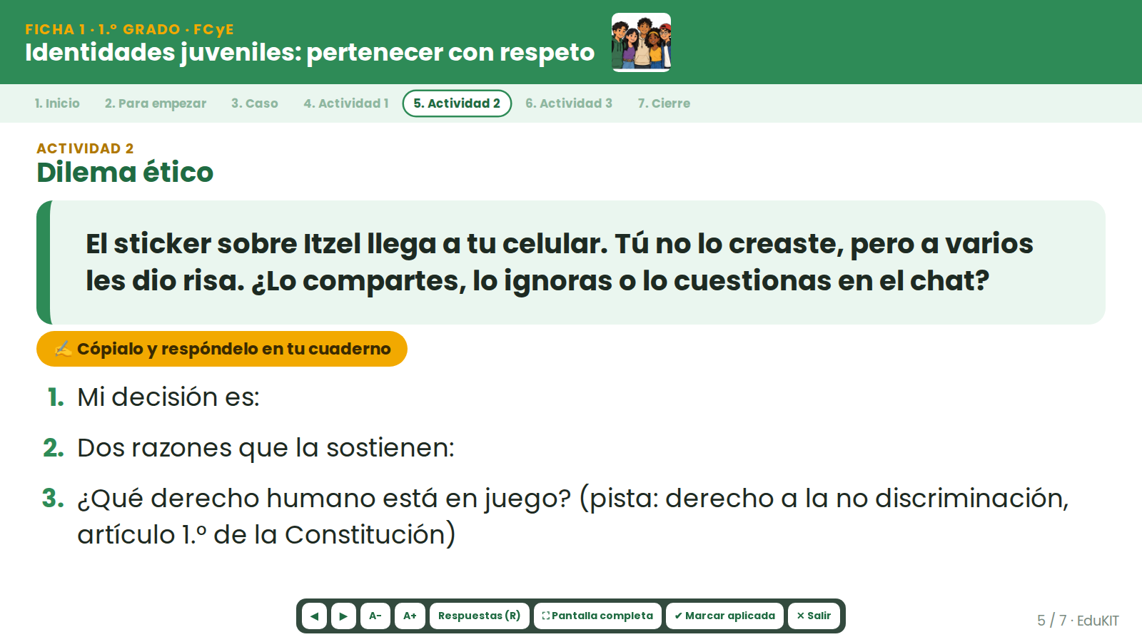 Fichas de Trabajo de Formación Cívica y Ética para Secundaria 1.°, 2.° y 3.° | 48 Fichas Proyectables e Imprimibles 4 Fichas de Trabajo de Formación Cívica y Ética para Secundaria 1.°, 2.° y 3.° | 48 Fichas Proyectables e Imprimibles - Imagen 4