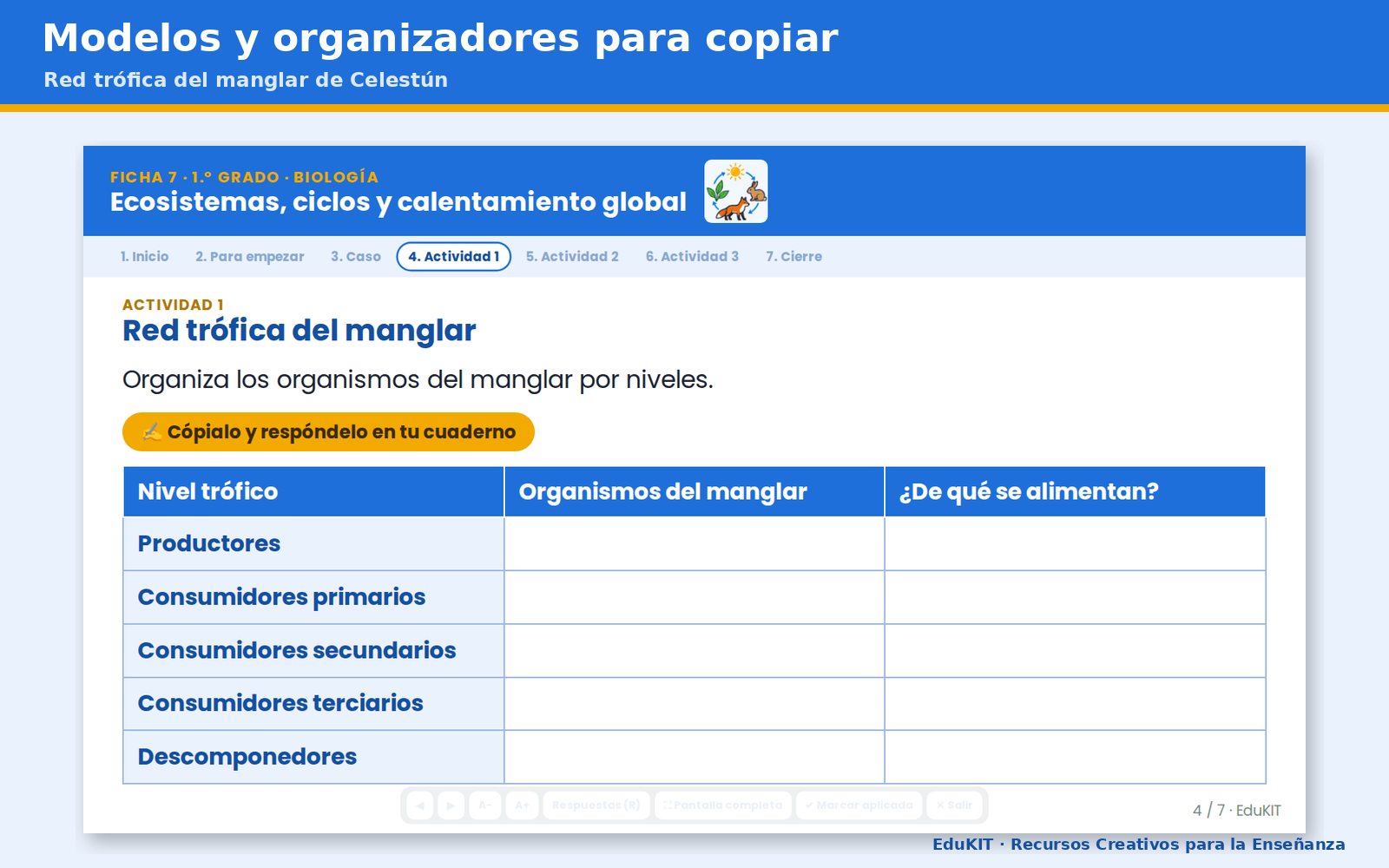 EduKIT Fichas de Trabajo de Biología para Secundaria 1.er Grado | 9 Fichas, Rúbricas y los 9 Contenidos 4 EduKIT Fichas de Trabajo de Biología para Secundaria 1.er Grado | 9 Fichas, Rúbricas y los 9 Contenidos - Imagen 4