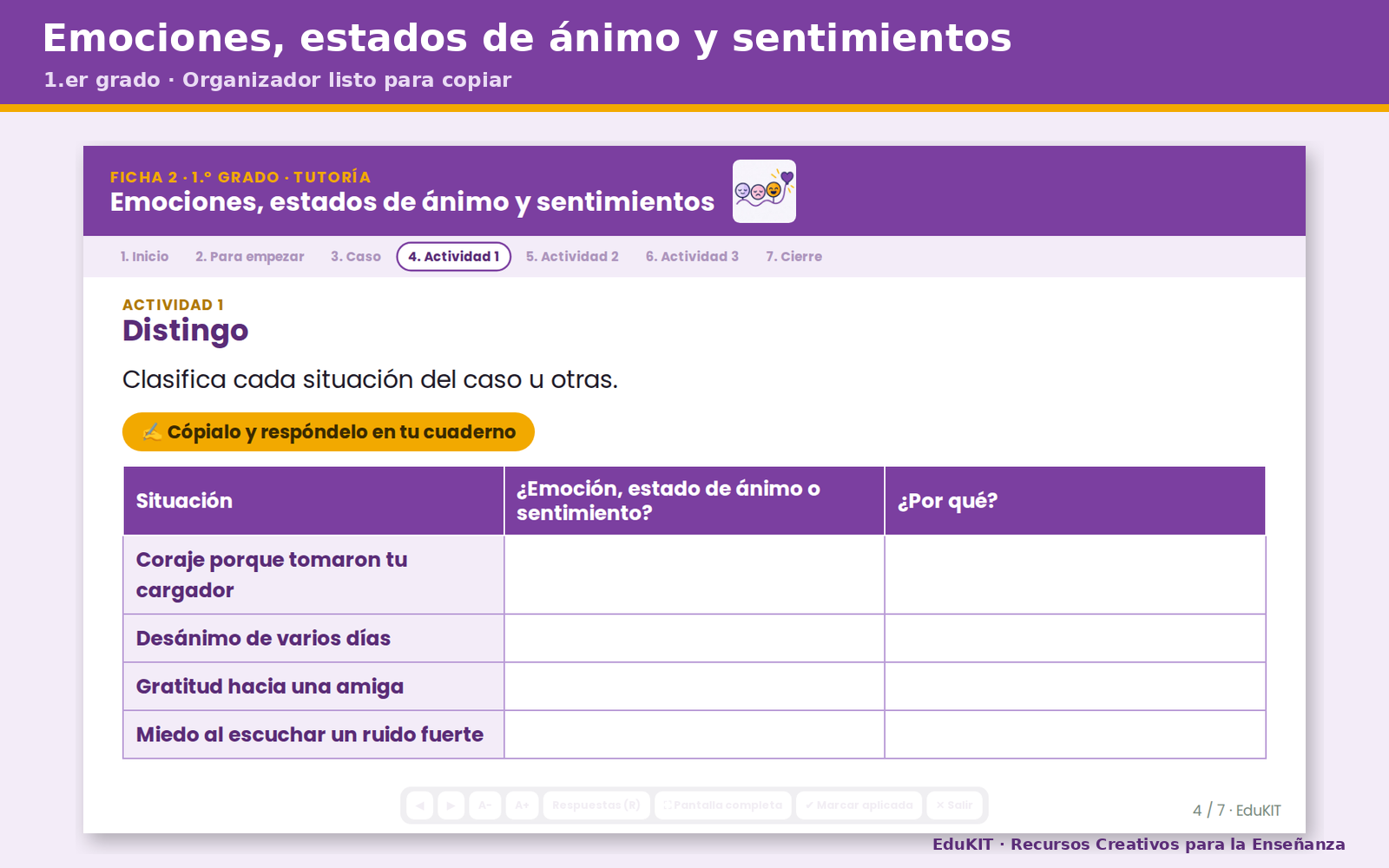 Fichas de Trabajo de Tutoría y Educación Socioemocional para Secundaria 1.°, 2.° y 3.° | 15 Fichas y los 5 Contenidos 4 Fichas de Trabajo de Tutoría y Educación Socioemocional para Secundaria 1.°, 2.° y 3.° | 15 Fichas y los 5 Contenidos - Imagen 4