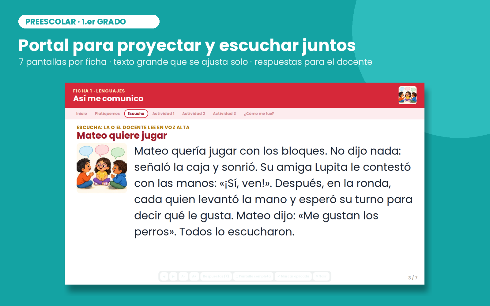 Fichas de Trabajo Preescolar 1° | 36 Fichas Imprimibles, 108 Actividades y Portal Proyectable · Todos los Contenidos NEM 4 Fichas de Trabajo Preescolar 1° | 36 Fichas Imprimibles, 108 Actividades y Portal Proyectable · Todos los Contenidos NEM - Imagen 4
