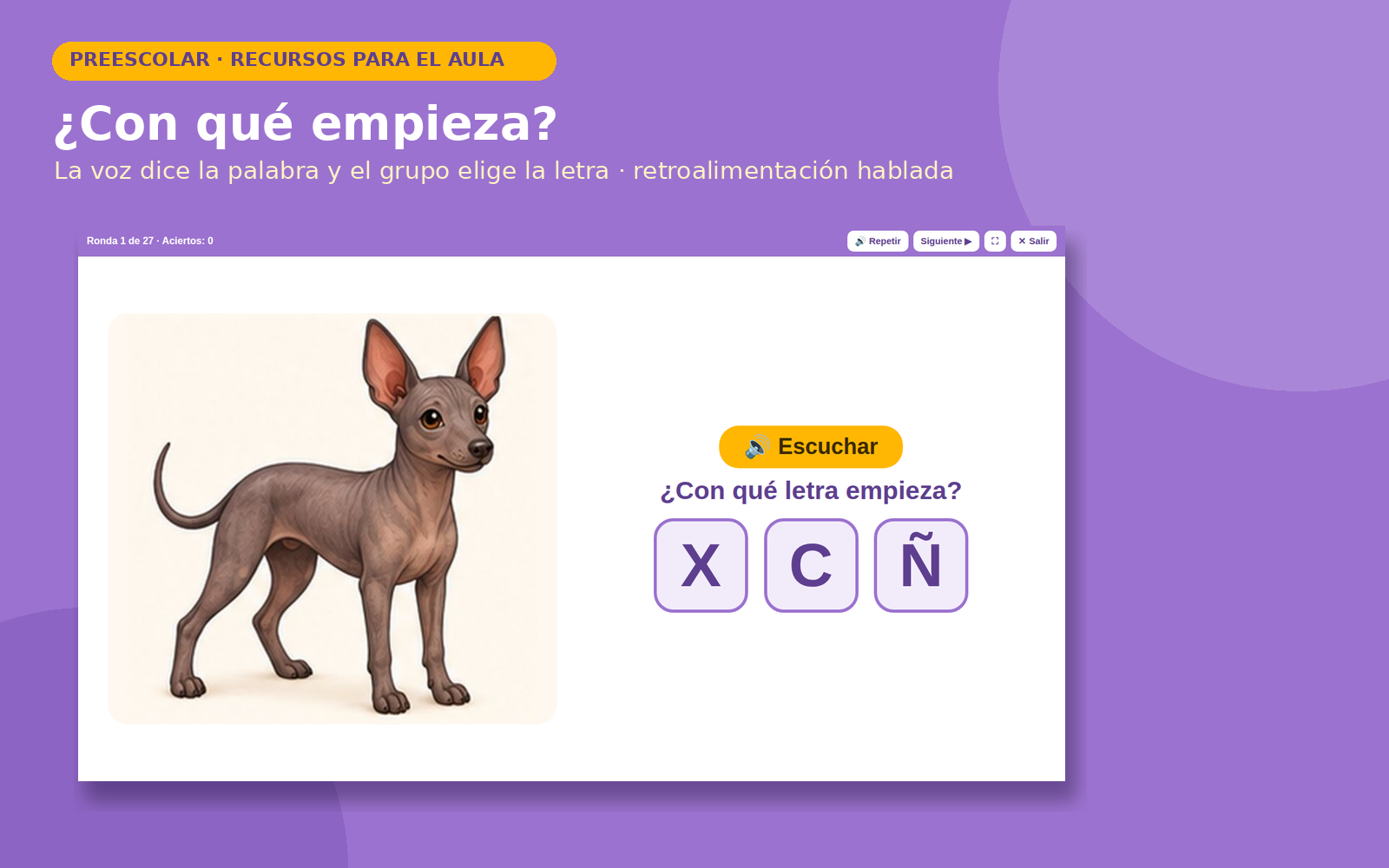 Abecedario Interactivo con Audio para Preescolar y Primaria | 27 Letras con Voz, Juegos Educativos y Portal Interactivo 4 Abecedario Interactivo con Audio para Preescolar y Primaria | 27 Letras con Voz, Juegos Educativos y Portal Interactivo - Imagen 4